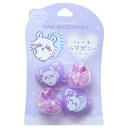 ハートヘアポニー2P ヘアアクセ ちいかわ モモンガ パープル 粧美堂 キッズ ヘアゴム メール便可