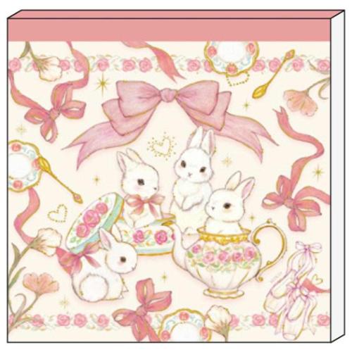 メモパッド メモ帳 たけいみき エレガントうさぎ アニマル クローズピン 事務用品 伝言 ガーリーイラス..