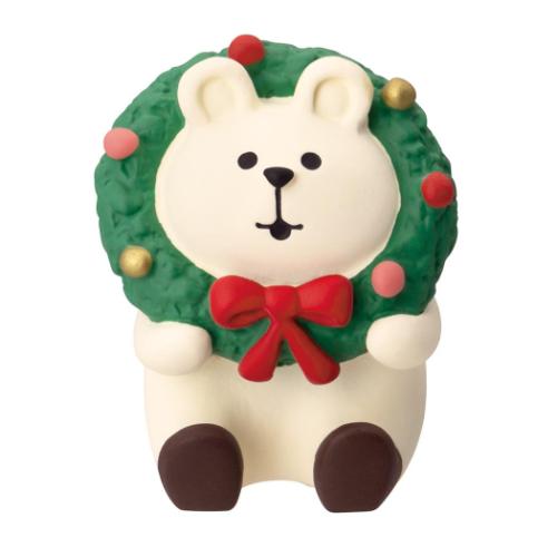 おめかしリース マスコット concombre クリスマス 星に願いを しろくま デコレ プレゼント インテリア かわいい