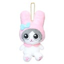 ボールチェーンマスコット マスコット ねこに転生したおじさんxサンリオプンちゃん マイメロディ サンリオ ケイカンパニー プレゼント かわいい ミニぬいぐるみ