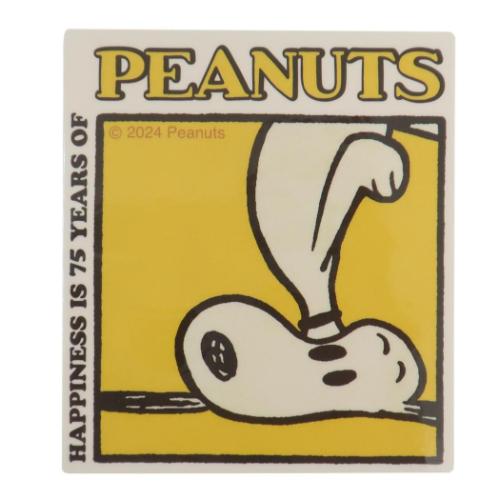 ミニデコステッカー キャラクターステッカー スヌーピー ブロックパターン 60s ピーナッツ カミオジャ..