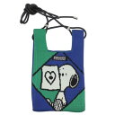 IP ベビールー Peanuts-9T ニット調生地ミニショルダー ミニショルダーバッグ スヌーピー Blue ピーナッツ ルートート baby roo プレゼ...