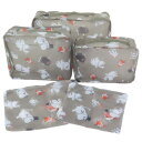 トラベルポーチ5点セット 旅行ポーチ ムーミン わいわい 北欧 カミオジャパン 小物入れ 整理 収納 メール便可