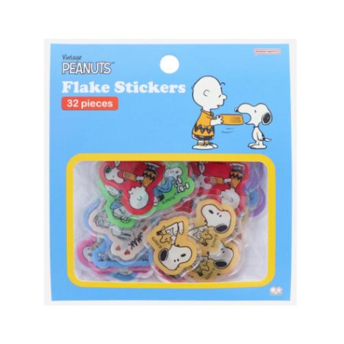 ミニシール フレークシール スヌーピー PNVC フレンズ ピーナッツ サンスター文具 デコレーション デコシール メール便可