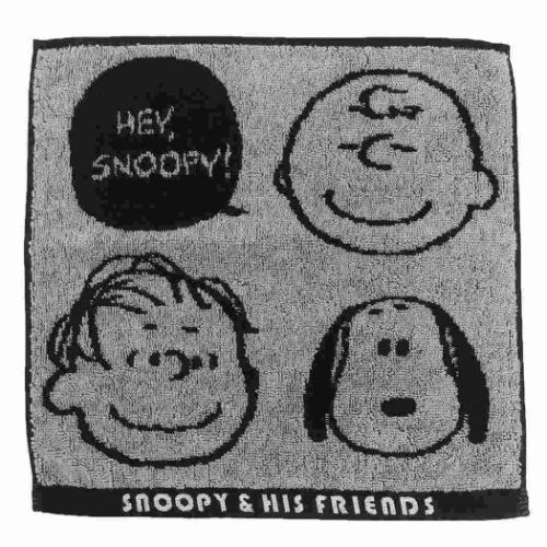 タオルハンカチ ミニタオル スヌーピー フェイス ピーナッツ カミオジャパン 汗拭きタオル メール便可