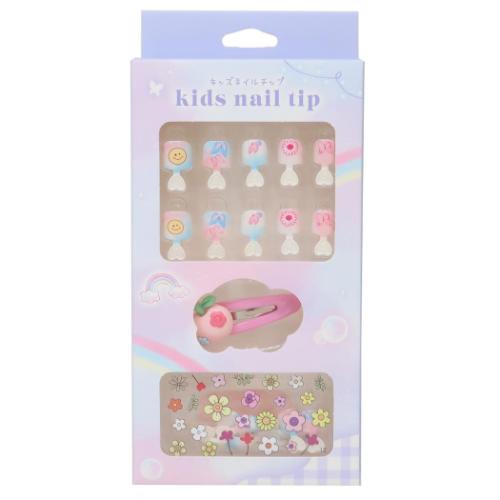 キッズネイルチップセット キッズコスメ シンプルグラデ カミオジャパン 付け爪 未就学児 低学年向け キッズサイズ メール便可