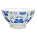 ライスボウル 茶碗 ミッフィー フラワーパターン ブルー ディックブルーナ 金正陶器 日本製食器 絵本