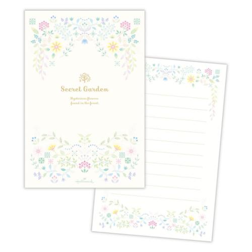 ハガキ箋 ポストカード シークレットガーデン 日本ホールマーク はがき 葉書 メッセージカード メール便可