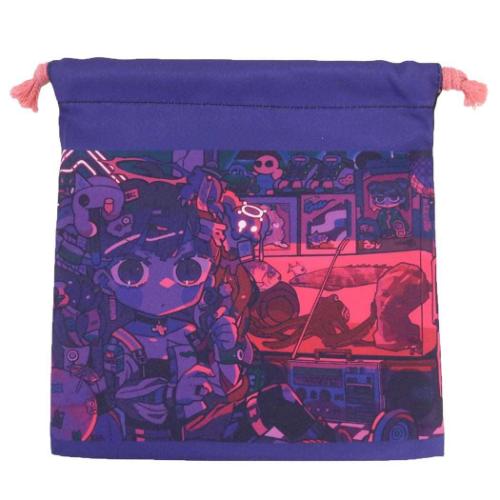 フラット巾着 巾着袋 寺田てら tranquil ティーズファクトリー きんちゃくポーチ 小物入れ かわいい メ..