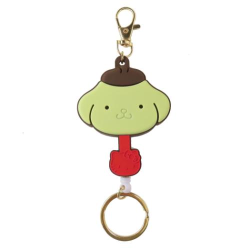 ラバーキーリール キーリング ポムポムプリン サンリオキャラクターズチョコレート サンリオ バンダイ 鍵ホルダー メール便可