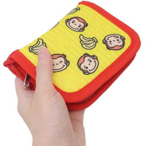 雑貨＆アートの通販店ベルコモンのキッズウォレット 子供用財布 おさるのジョージ バナナ アイプランニング 子ども こども プレゼント 絵本メール便可｜アングル2