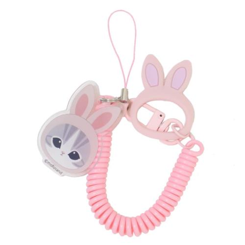 マルチコイルストラップ 携帯ストラップ モフサンド うさにゃん mofusand グルマンディーズ スマホアクセ かわいい メール便可