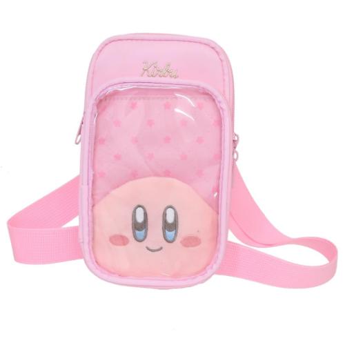 もこもこポケット付きモバイルポシェット スマホポーチ 星のカービィ にっこり サンアート ミニショル..