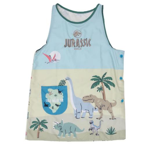 割烹着 レディースエプロン ジュラシックワールド ゆるダイナソー 恐竜 丸眞 キッチン雑貨 保育士 映画メール便可