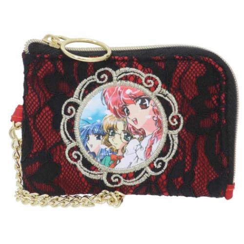 レースx刺繍パス＆コインポーチ 定期入れ 魔法騎士レイアース 集合 マリモクラフト ICカードケース アニメメール便可