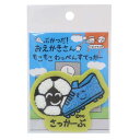 もこもこわっぺんすてっかー ワッペン おえかきさん さっかーぶさん オクタニ 手芸用品 かわいい メール便可