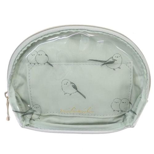 ティッシュポーチ ミニポーチ ミリミリ シマエナガ アニマル クーリア 小物入れ ポケットティッシュケース かわいい