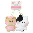 なかよしマスコット マスコット LINE FRIENDS minini チョニニ&ジェニニ サンタン ミニぬいぐるみ ボールチェーン