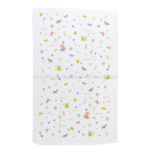 四重ガーゼ ビッグタオル バスタオル 天使のガーゼ おはなしたおる ブレーメンの音楽隊 日繊 お風呂タ..