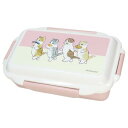 ランチボックス お弁当箱 モフサンド 花より団子にゃん 新入学 mofusand 東亜金属 1段 4点ロック 電子レンジ 食洗機対応
