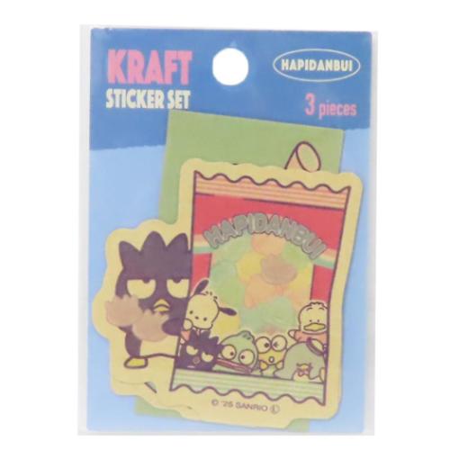 クラフトステッカーセット ダイカットシール はぴだんぶい レトロマーケット サンリオ ティーズファク..