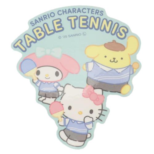 ミニデコステッカー ダイカットシール サンリオキャラクターズ 卓球部 サンリオ部活 サンリオ カミオジャパン デコシール メール便可(3)
