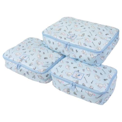 トラベルポーチ3点セット 旅行ポーチ シナモロール ウォーターシナモン サンリオ 丸眞 小物入れ 整理 収納