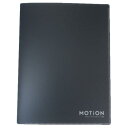 ハードハード6ポケットクリアファイル ポケットファイル MOTION ブラック カミオジャパン 新学期準備文具 シンプル(3)
