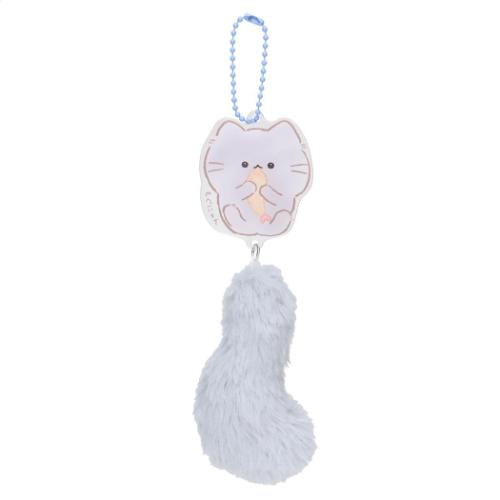 しっぽ付きアクリルキーホルダー キーチェーン もぐにゃん くろごま カミオジャパン プレゼント かわい..