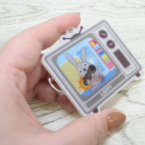 【ポイント10倍 & クーポン！】チェンジングキーホルダー キーリング ラッピー グレー カミオジャパン アクキー メール便可