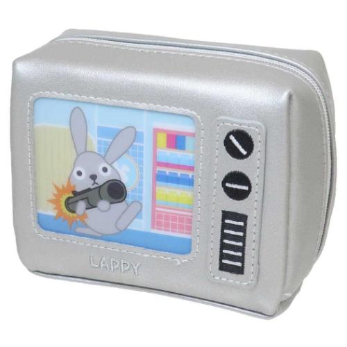 楽天雑貨＆アートの通販店ベルコモンテレビ型ポーチ コスメポーチ ラッピー シルバー カミオジャパン 小物入れ 化粧ポーチ
