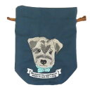 ドッグキンチャクポーチ 巾着袋 GR SCHNAUZER いぬアミナコレクション 小物入れ かわいい メール便可