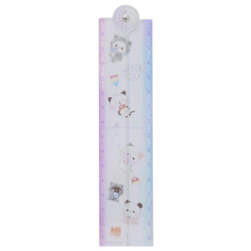 分度器付き折りたたみ定規 ものさし もちもちぱんだ ねこねこスイーツパーティ カミオジャパン 新学期..