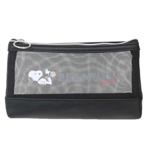メッシュ切り返しペンケース ペンポーチ スヌーピー もぐもぐアップ ピーナッツ カミオジャパン 筆箱 ..