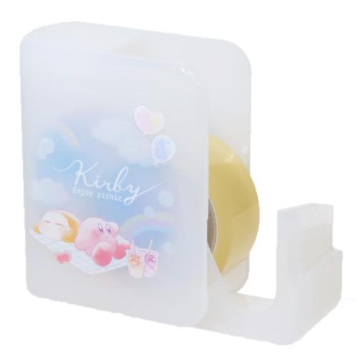 BOOK型セロハンテープ 収納型テープカッター 星のカービィ ENJOY PICNIC カミオジャパン 新学期準備文具 メール便可