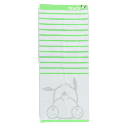 無撚糸パイルジャカード フェイスタオル オーガニックコットン ロングタオル ポチャッコ プリティヒッ..