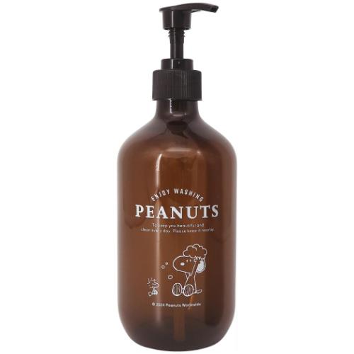 ソープディスペンサー 詰め替えボトル スヌーピー ブラウン ピーナッツ 三金商事 MEIHO シャンプーボト..