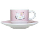 キルトデザイン デミタス ペア食器 ハローキティ ピンク サンリオ 金正陶器 陶器 プレゼント