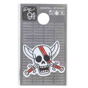 ダイカットミニステッカー ビニールシール ワンピース シャンクス海賊旗 少年ジャンプ ゼネラルステッカー 耐水耐光 デコステッカー アニメメール便可