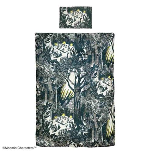 カバーリング2点セット 寝具 ムーミン 踊る森 北欧 丸眞 掛カバー まくらカバー 寝装具