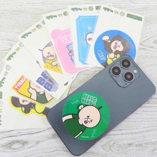 【ポイント10倍 & クーポン！】耐水ステッカー ダイカットシール パンパンくんの日常 ねこ S＆C デコレーション メール便可