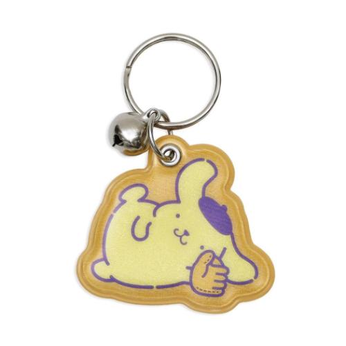 自転車キーホルダー 部活シリーズ キーリング ポムポムプリン 野球部 サンリオ エムプラン 自転車用 紛..