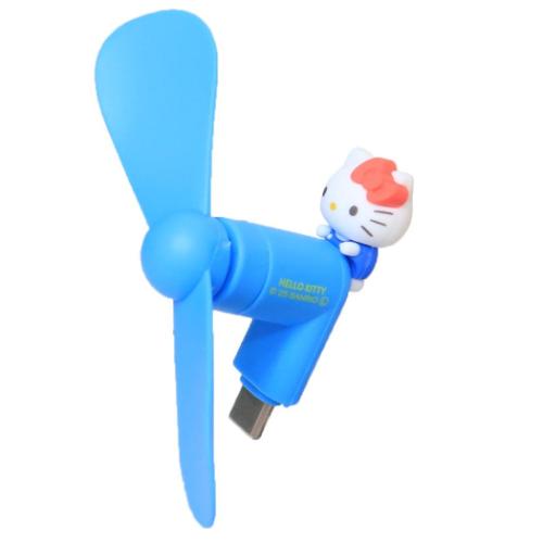 コネクタ付きミニクールファン USB Type-C 携帯用扇風機 ハローキティ サンリオ グルマンディーズ ミニ扇風機 小型扇風機 ハンディ メール便可