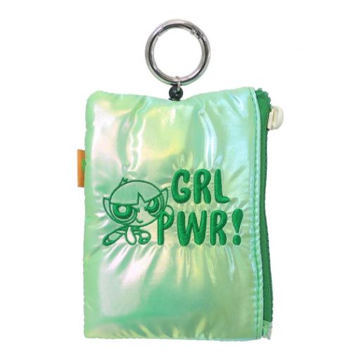 オーロラパスポーチ リール付き キーケース＆定期入れ パワーパフガールズ バターカップ マリモクラフト キー＆パスポーチ ICカードケース 鍵ケース メール便可