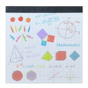 メモパッド スクエア メモ帳 STUDY HOLIC 数学 Green Flash 新学期準備文具 事務用品 学び 学問 メール便可