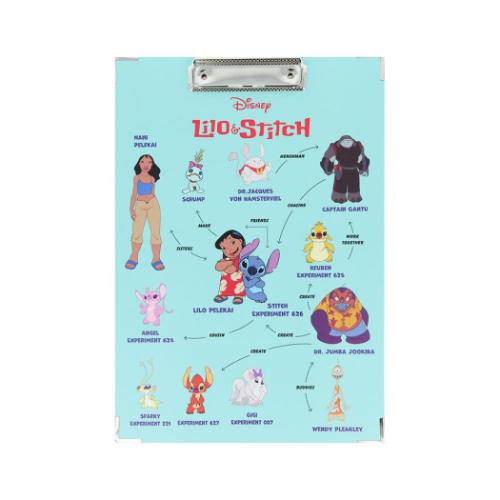 クリップボードA4 バインダー リロ＆スティッチ DC相関図 ディズニー サンスター文具 事務用品