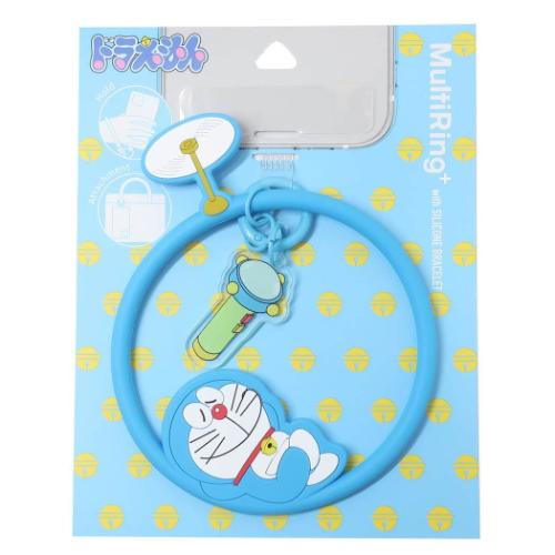 マルチリングプラス シリコンブレスレット スマホアクセ ドラえもん 藤子F不二雄 グルマンディーズ 落下防止 スマホホルダー アニメメール便可