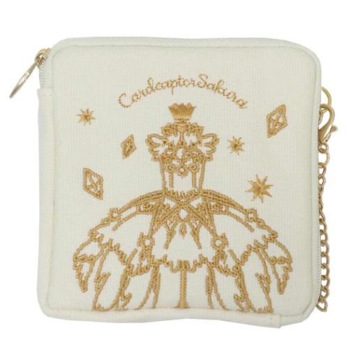 スクエアポーチ コスメポーチ カードキャプターさくら クリアカード ティーズファクトリー 小物入れ アニメメール便可