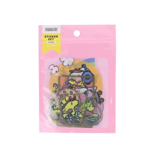 ステッカーセット ダイカットステッカー スヌーピー ピンク ピーナッツ サンスター文具 スマホデコ デ..