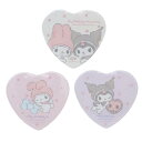 ハートカンバッジ3個セット 缶バッジ マイメロディ&クロミ エンジェル サンリオ ワタナベ コレクション雑貨 メール便可